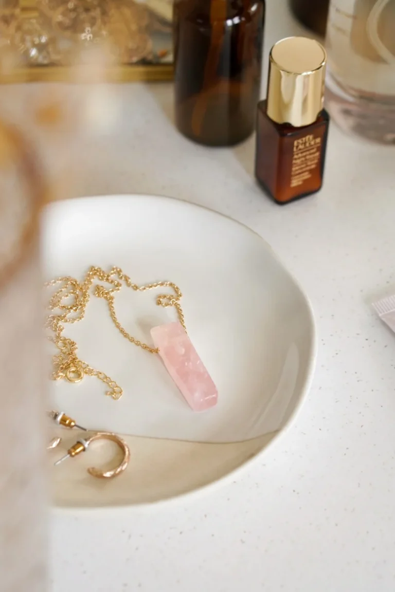 Editor’s Pick: 14ct Gold Plate & Rose Quartz Necklace